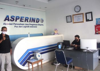 Konter penjualan Multi Ekspres berada di lantai 1 Kantor DPP Asperindo