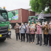 Menteri Perdagangan, Agus Suparmanto bersama Bupati Cirebon, Imron Rosyadi melakukan pelepasan 5 kontainer ekspor furnitur rotan dari total 40 kontainer di CV Nagam Rattan, Cirebon