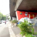 Mural ajakan menaati prokes untuk melawan Covid-19 yanga ada di flyover Tomang