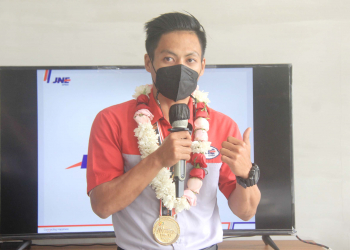 Ksatria JNE Bogor Haggies Mugara yang meraih medali emas dan perak dalam ajang PON XX Papua