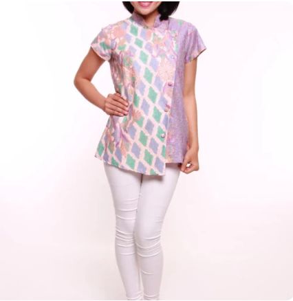 Model baju batik asimetris