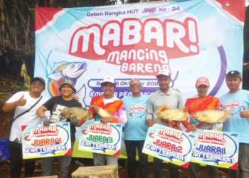 pemenang kegiatan mancing bareng karyawan jne