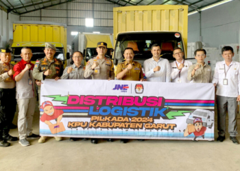 jne salurkan logistik pilkada ke seluruh kecamatan di kabupaten garut