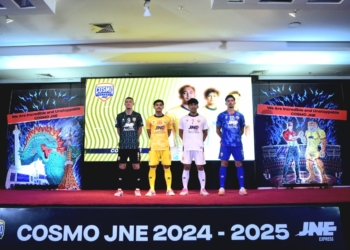 cosmo jne perkenalkan jersey tim untuk liga fusal profesional 2024-2025