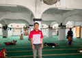 kurir jne di masjid al riyadh, kwitang, jakarta