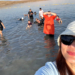Sebagian peserta Holyland saat berendam di Laut Mati.