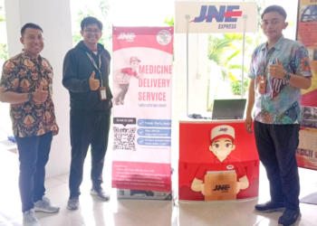 jne bekerja sama dengan rumah sakit di kota kupang buat mengantarkan obat ke rumah pasien