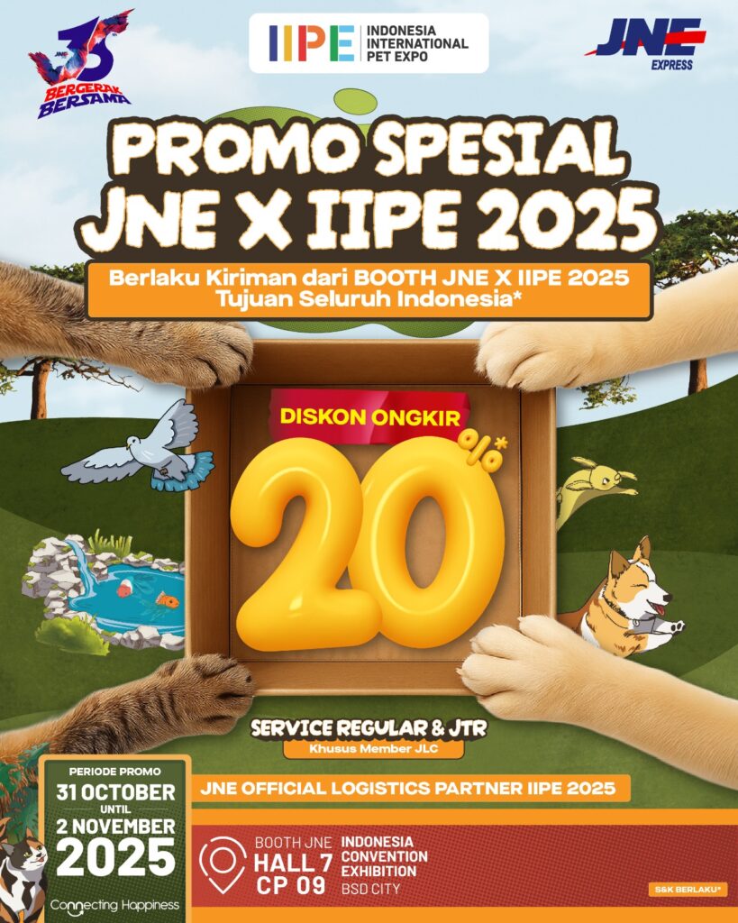 diskon kiriman indonesia international pet expo 2025