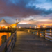 Pemandangan sunset di Pantai Ancol. Foto: Istimewa