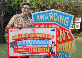 Juara kategori Jurnalis tulis JNE Content COmpetition 2026