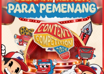 Panitia JNE Content Competition 2026 mengumumkan para pemenang lomba