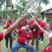 lomba agustusan di sela-sela acara retret po jne di yogyakarta